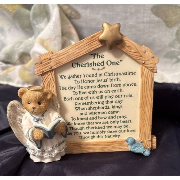 Cherished Teddies The Cherished One Nativity Prayer Plaque 176362 1996 - Picture 1 of 1